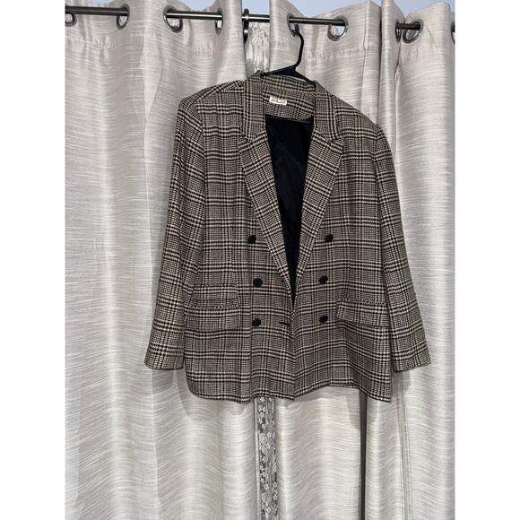 Ann May woven plaid silk blazer size 14 - Picture 7 of 9